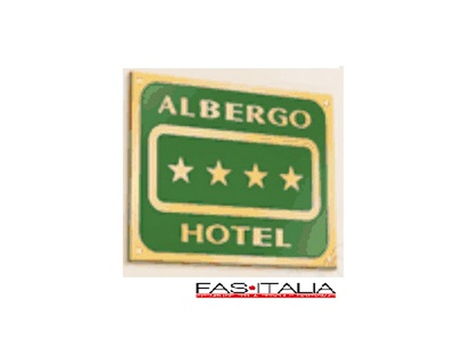Targa in ottone con stampa serigrafica 1 colore
