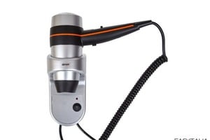 Phon da parete argento 1400W per camera d'albergo