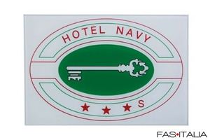 Targa classificazione Hotel in plexiglass personalizzata