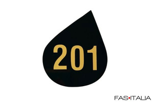 Targa a goccia in plexiglass colorato per numeri camera Hotel