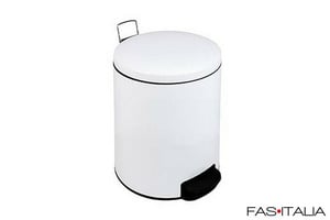 Pattumiera 3 L metallo verniciato bianco