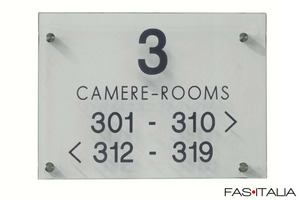 Targa segnaletica piani Hotel in plexiglass