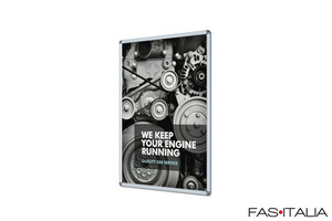 Cornice porta avvisi A4 per Hotel in alluminio