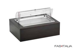 Vetrina Riscaldata elettrica 64x46 h 39 legno/inox