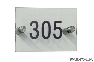 Targa piccola in plexiglass per segnaletica interna Hotel