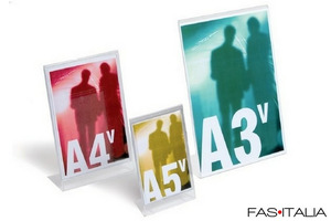 Porta avvisi A4 da tavolo in plexiglass per Hotel