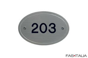 Targa in alluminio per numeri porta camere Hotel