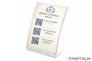 Display informativo con QR Code per camera Hotel