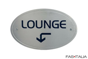 Targa identificativa per interni Hotel in alluminio