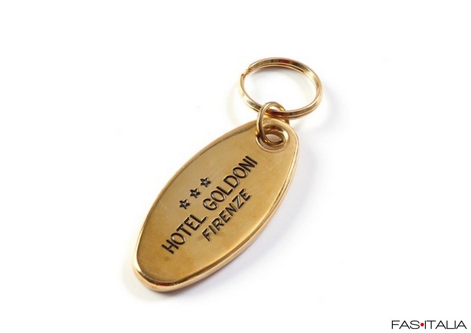 Portachiave In Ottone Lucido Per Hotel – Elegante, Resistente E Personalizzabile