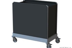 Carrello raccolta biancheria in nero