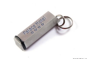 Portachiavi per albergo rettangolare in alluminio