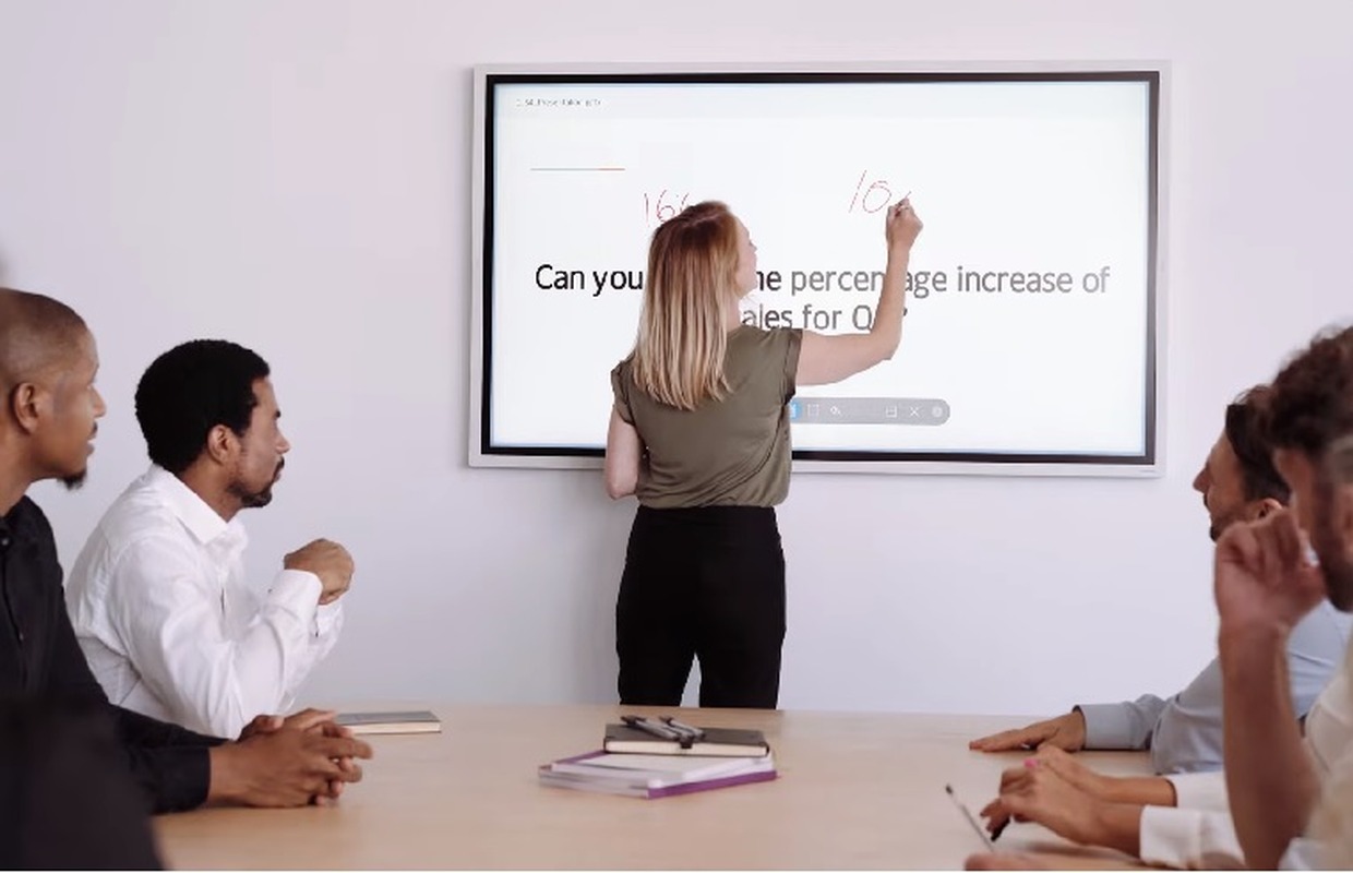 Display interattivo con sistema Samsung per sale congressi di hotel