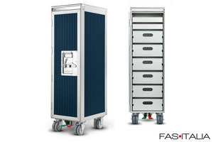 Carrello minibar Hotel design aeronautico compatto