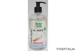 Gel igienizzanti per mani in flacone da 500 ml Flacone da 500 ml con erogatore