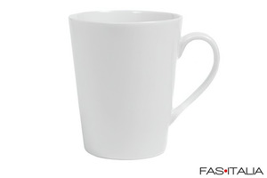 Tazza mug in porcellana bianca per Hotel