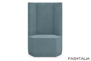Poltroncina modulare ignifuga per hall hotel