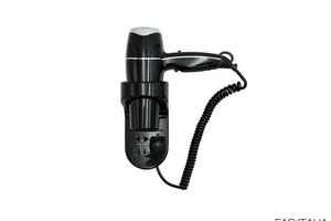 Asciugacapelli 1800 W nero con presa rasoio Asciugacapelli 1800 W nero con presa rasoio per camera d'albergo